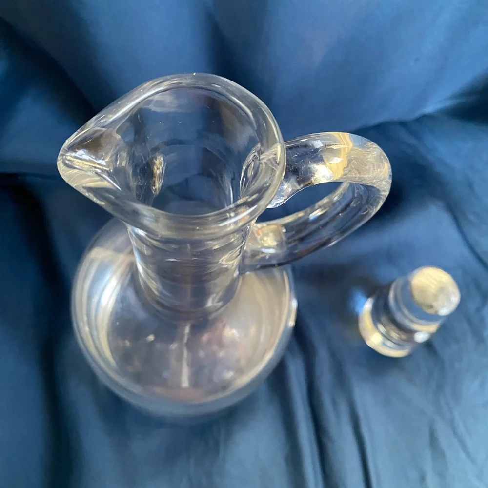 Sur La Table Glass Olive Oil Vinegar Cruet Bottle Dispenser